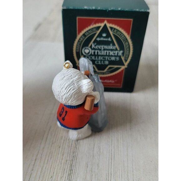 Hallmark Beary artistic 1991 ornament Xmas Decor polar bear - Picture 4 of 6